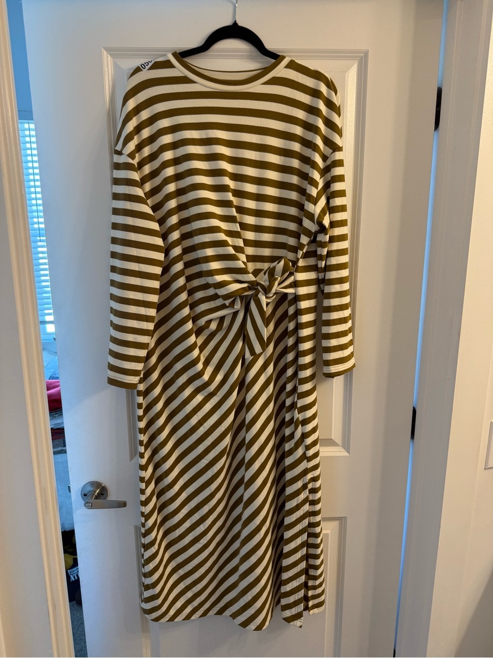 FRNCH Fenouil Directional Stripe Long Sleeve Dress